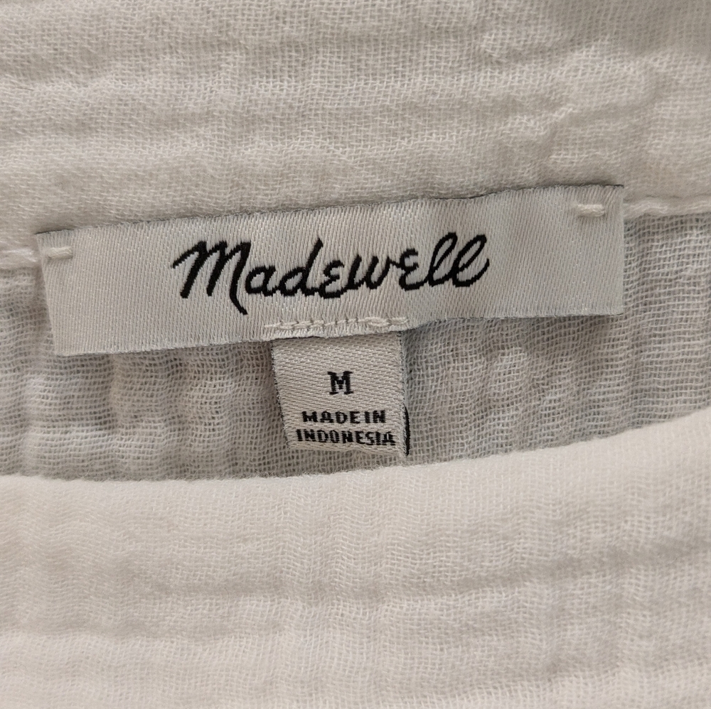 Madewell White Harlow Square Neck Top - Picture 8 of 9